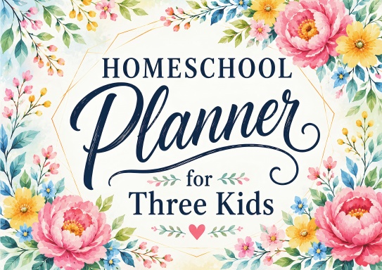 Homeschool Planner for Three Kids