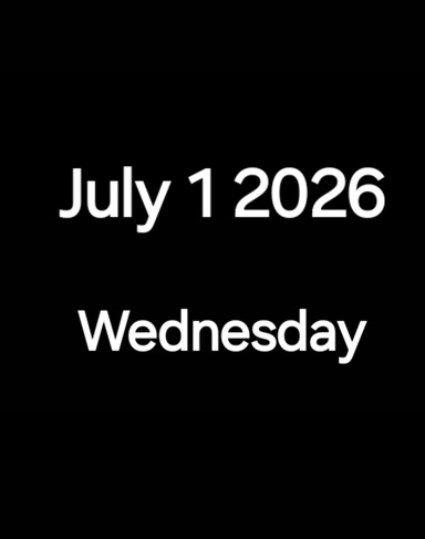 July 1 2026 Wednesday