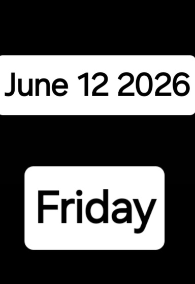 June 12 2026 Friday