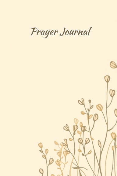 Prayer Journal with Neutral Botanical Frame Design