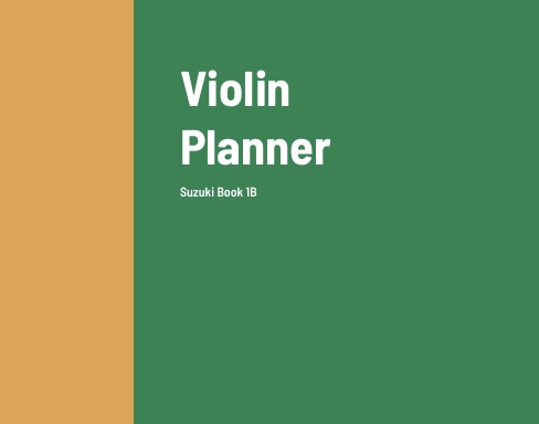 Suzuki Book 1B Planner