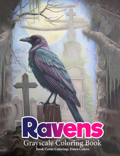 Ravens Grayscale Coloring Book (Spiral)