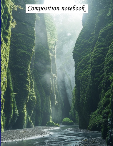 Oneonta Gorge/Columbia River/best destination/composition notebook/100 lined pages/8.5 x 11 inch