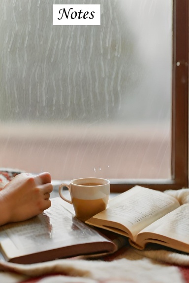 Rainy day/girls or women/notebook/100 lined pages/6 x 9 inch