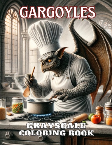 Adult Gargoyles Grayscale Coloring Book (Paperback)