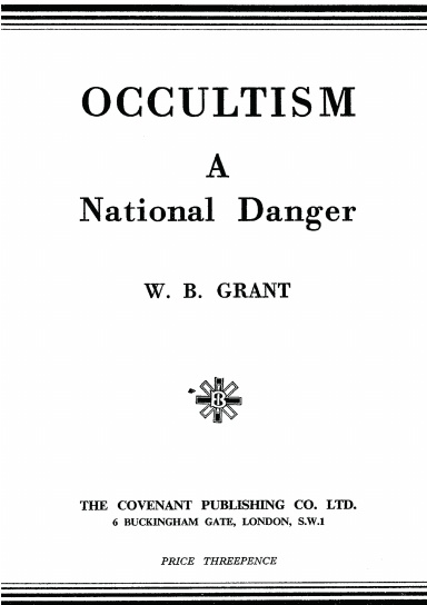 Occultism: A National Danger