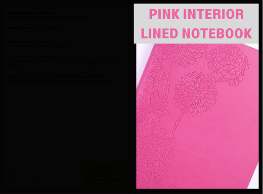PINK INTERIOR LINED NOTEBOOK
