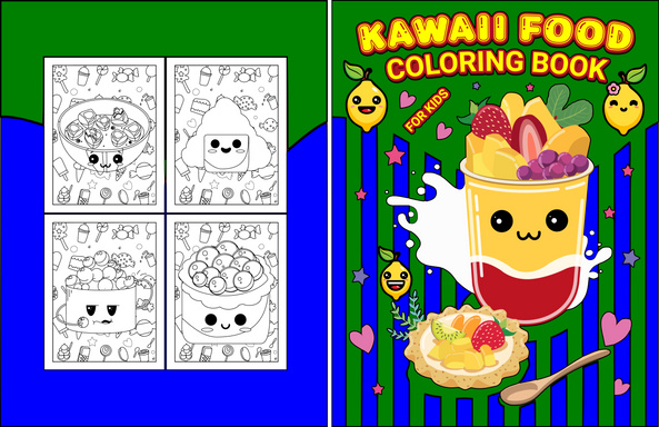 KAWAII FOOD COLORING EBOOK