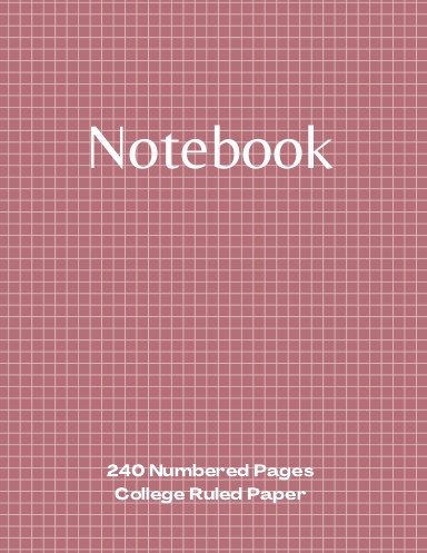 Coil Bound College Ruled Notebook with Numbered Pages