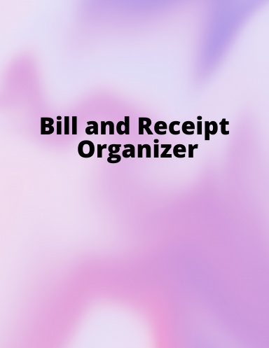Bill and Receipt Organizer