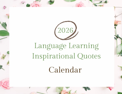 2026 Language Learning Inspirational Quotes Calendar