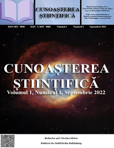 Cunoașterea Științifică, Volumul 1, Numărul 1, Septembrie 2022