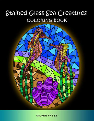 Stained Glass Sea Creatures Coloring Book