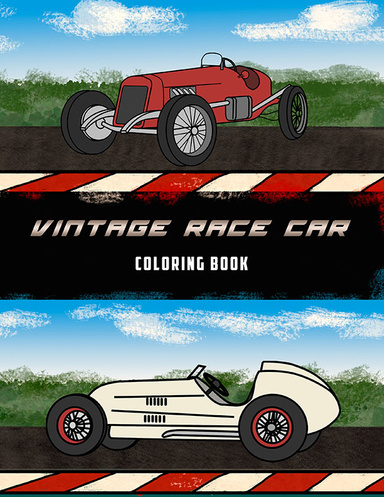 Vintage Race Car Coloring Book