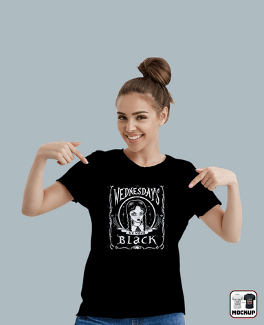 Print for wednesday addams t shirt