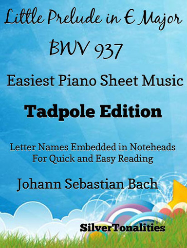 Little Prelude in E Major Bwv 937 Easiest Piano Sheet Music 2nd Edition