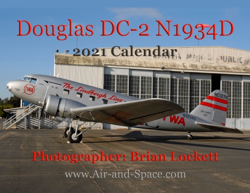 Douglas DC-2 NC1934D, 2021 Calendar
