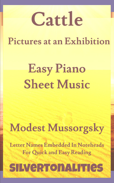 Cattle Pictures at an Exhibition Easy Piano Sheet Music