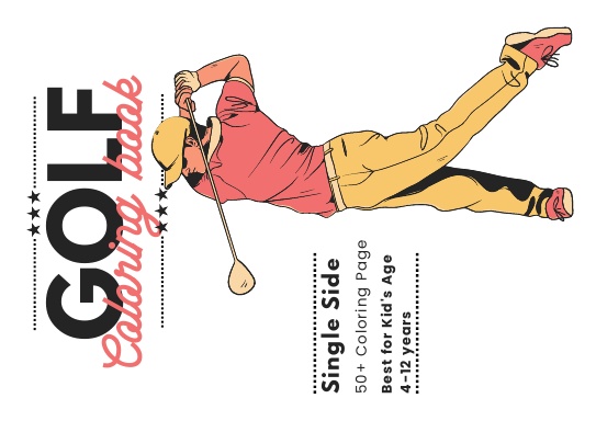 Golf coloring book for kids - Coil Bound