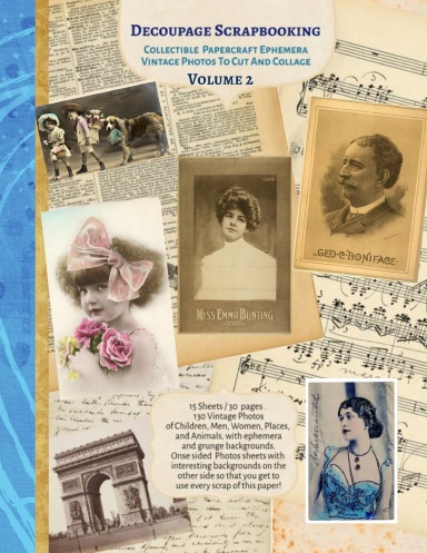 Decoupage Scrapbooking Collectible Vintage Photos Papercraft Ephemera To Cut And Collage Volume 2