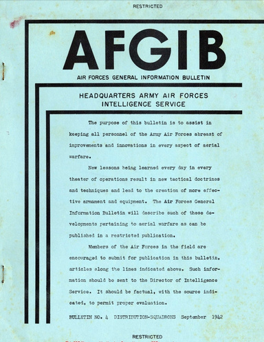 AFGIB: Air Forces General Information Bulletin, Number 4, September 1942