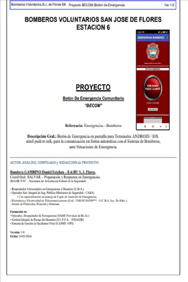 Botón De Emergencia Comunitario “BECOM”