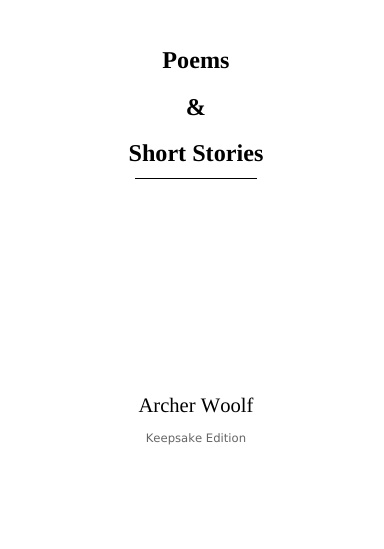 Poems & Short Stories
