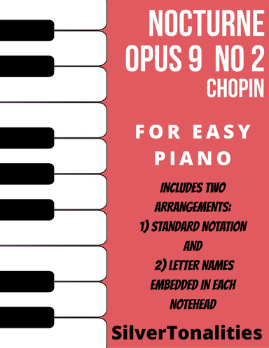 Nocturne Opus 9 Number 2 Easy Piano Sheet Music Combo