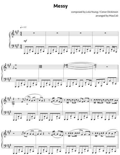 Messy (piano sheet music)