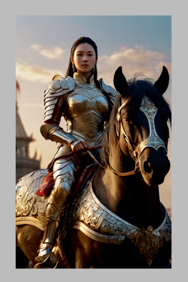 Fearless Warrior on a Steed