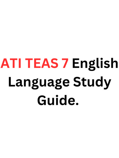 ATI TEAS 7 English Language Study Guide.