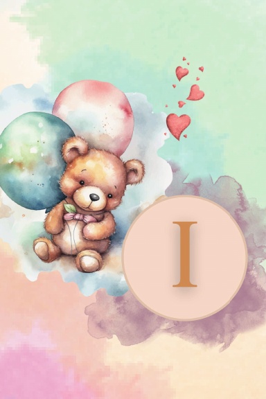 Letter I Teddy Notebook