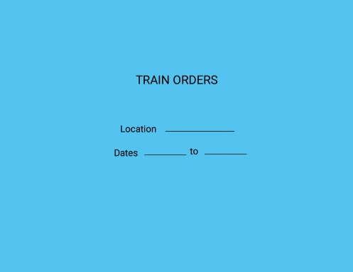 Train Dispatcher's Order Book