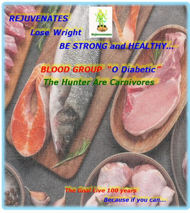 FOODS ACCORDING TO YOUR BLOOD GROUP. BLOOD TYPE “O Diabetic” - THE HUNTER.