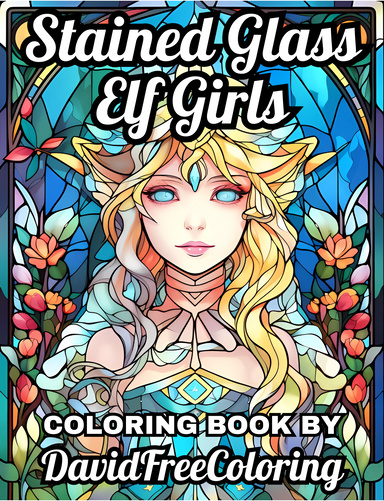 Stained Glass Elf Girls