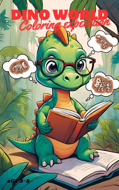 Dino world coloring expidition