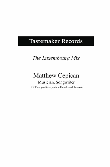 Tastemaker Records the Luxembourg Mix