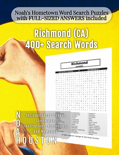 Noah’s Hometown Word Search Puzzles with FULL-SIZED ANSWERS included Richmond (CA)