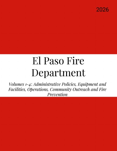 El Paso Fire Department Volumes 1-4