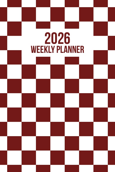 2026 Red Checkered Weekly Planner