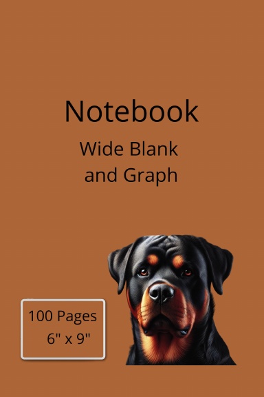 Notebook Wide Blank and Graph, 100 Pages, 6" x 9"
