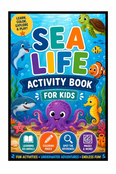 Sea Life Activity Book For Kids