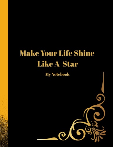 Luxury black and gold notebook