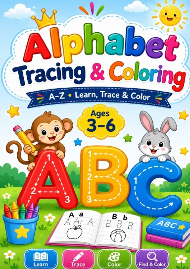 Alphabet tracing & coloring