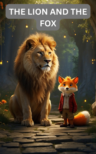 Story book of lion and fox for children