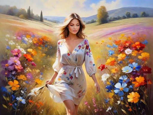 Women in the meadow