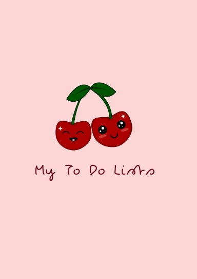 Cherry To Do List Notebook