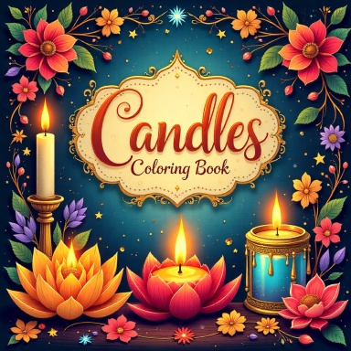 Candles Coloring Book
