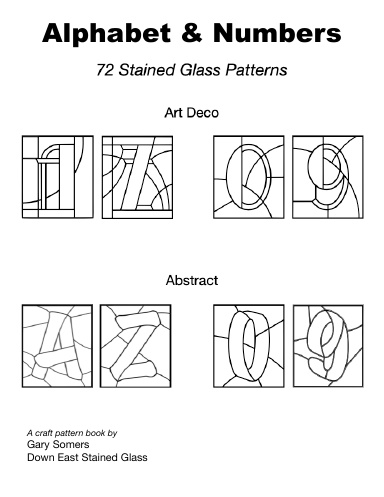Alphabet & Numbers~ 72 Stained Glass Patterns