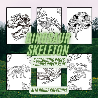Dinosaur Skeleton Coloring Book